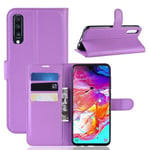 Galaxy A70      Pu Wallet Case    [Purple]