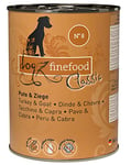 Dogz finefood Nourriture pour Chien n ° 8 Dinde & Ziege 800 g, Lot de 6 (6 x 800 g)