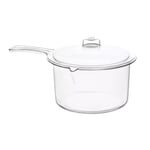 Easy cook Sauce Gravy Milk Pan 15cm Saucepan With Lid 0.9L Clear Microwave NS616