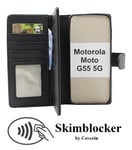 Skimblocker Motorola Moto G55 5G XL Plånboksfodral (Svart)