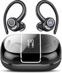 Ecouteurs Bluetooth Sans Fil Sport, 48H Écouteurs Bluetooth 5.3 Avec Cvc8.0 Antibruit, Ip7 Étanche Oreillette Bluetooth Contrôle Tactile, Écran Led Casque Bluetooth Pour Running/Gym/Ios/Android