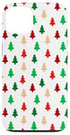 Coque pour iPhone 13 Rouge Vert Blanc Mignon Arbre De Noël Modèle Noël Minimal