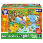 Orchard Toys Who's in the Jungle? Jigsaw Puzzle, 25-Piece Jungle Themed Puzzle, For Kids Age 3+, Includes Poster and Educational Learing Guide