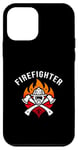 Coque pour iPhone 12 mini Casque de pompier - Hache - Flamme - Appréciation Hero