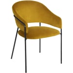 Atmosphera Créateur D'intérieur - Fauteuil Siron jaune moutarde