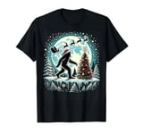 Belive Bigfoot Christmas Tree Xmas Sasquatch Kids Boys Men T-Shirt