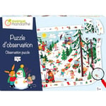 Avenue Mandarine PU028C - Un Puzzle d'Observation ''Cherche et Trouve'' de 76 pièces - Poster inclus - A partir de 5 ans, Thème Vie à la montagne