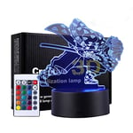 QQAAMZ Demon Slayer Veilleuse, Agatsuma Zenitsu Lampe 3d Illusion Led Tactil Maison Enfant De Decoration Chambre Cadeau Lampe De Table Gadgets Cadeau Noel