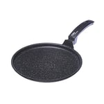 Moneta Etnea Crêpière - Poêle à crêpes et pancakes - 28 cm - Compatible tous feux sauf induction