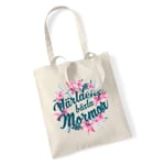 Världens bästa Mormor shopping väska - Bloom Tote bag tygkasse