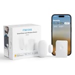 Meross Smart Door Window Sensor, Mini Contact Sensor for Security and Home Automation, WiFi Alarm System, Real-Time Alert, Works with HomeKit, Alexa, Google, SmartThings, Meross Hub Included Start Kit