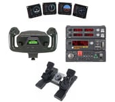 Saitek Pro Flight Bundle - Instrument Panel, Rudder Pedals, Switch Panel, Multi Panel, Radio Panel & Yoke System