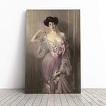 Big Box Art Canvas Print Wall Art Giovanni Boldini Portrait of Betty Wertheimer | Mounted & Stretched Box Frame Picture | Home Decor for Kitchen, Living Room, Bedroom, Multi-Colour, 30x20 Inch