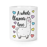 A Whole Llama Love Makeup Brush Pencil Pot Valentines Wife Girlfriend Boyfriend