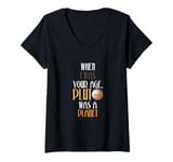 Womens Astronomy Lover When I Was Your Age Pluto Was A Planet V-Neck T-Shirt