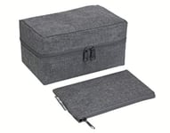 Bigso Box of Sweden organisateur valise pour accessoires – boite de rangement en polyester pour la valise et les sacs de voyage – sac de rangement pour câbles, bijoux, passeports, etc. – gris