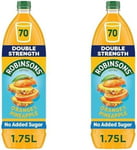 Robinsons Double Strength Orange & Pineapple No Added Sugar Squash 1.75L, Packaging may vary (Pack of 2)