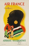 AIRLINES AFRIQUE OCCIDENTALE Rnxn-POSTER HQ 40x60 d'une AFFICHE VINTAGE