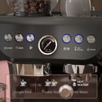 Espresso Coffee Machine w/ Integrated Bean Grinder & Steam Wand 15 Bar Pressure