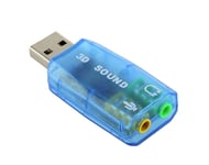 Carte son USB externe DSP 5.1 (Mono Canal) Bleu