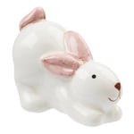 Creativ Miniatyr Figur - Vit/Rosa Kanin Porslin 4 cm