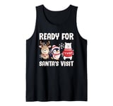 Kids Christmas Costume READY FOR SANTA'S VISIT Funny Tank Top