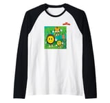 emoji jungle lion tiger whistling face Raglan Baseball Tee