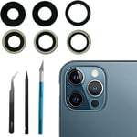 Lentille De Rechange Pour Appareil Photo Arrière Pour Iphone 12 Pro Max (6,7""), Anti-Rayures Et Étanche, Coque Arrière En Verre De Rechange Avec Kit D'outils De Réparation Pré-Installé