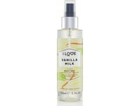 I Love I Love, Signature Collection, Vegan, Mist Spray, Vanilla Milk, All Over The Body, 165 Ml For Women