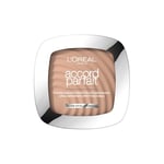 L'Oréal Paris - Poudre Fondante Perfectrice Bienfaisante - Enrichie en Pigments Minéraux & Acide Hyaluronique - Tous les Types de Peaux - Accord Parfait - Teinte : Sable Rose (5.R) - 9 g