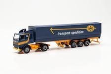 Herpa modèle de Camion Scania 142 Semi-remorque à bâche ASG, fidèle à l'original à l'échelle 1:87, modèle de Camion pour Diorama, modélisme, Made in Germany, modèle en Plastique