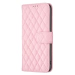 EIDERWOOD OnePlus Nord CE4 Lite (5G) Skinn Flip Deksel m. Lommebok & Stropp - Rhombus - Rosa