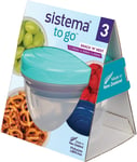 Sistema 21483 To Go Snack N Nest Food Storage Containers Pack Of 3 Assorted