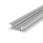 LED Profile en Argent M11-2 100CM Sans Couverture Pour V Jusqu'À 11,2mm Largeur