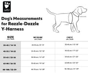 Hundsele Razzle-Dazzle Y-sele Mörkblå - MBLÅ, 35-45 CM