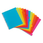 Viquel Intercalaire Happyfluo - polypropylène A4 maxi jeu de 12 coloris fluo multicolores