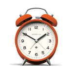 NEWGATE ® Charlie Bell Echo Alarm - Petit Réveil de Chevet Contemporain - Accessoires de Chambre - Réveils - Accessoires de Bureau - Horloge de Chevet - Chiffres Arabes (Orange)