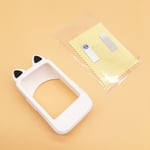 Wabathroom-Étui Et Film De Protection D'écran Pour Wahoo Elemnt Bolt 2,2,2 D'ordinateur Gps,Manchon De Chat En Silicone De Qualité,O Elemnt Bolt V2 - Type White 1pc Film