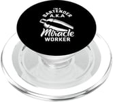 Design amusant de barman AKA Miracle Worker PopSockets PopGrip pour MagSafe