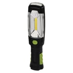 Les emos p4518, lampe de poche rechargeable – 3 W COB + 6 LED, plastique, Black, Green, 24,5 x 40,5 cm