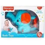 Fisher Price - Arrosoir pour Enfant éléphant - Poignée Ergonomique - Système Simple de Collecte et d'éjection d'eau - Jouets de Bain et de Plage - Jouet de Bain pour bébés (Deqube 920D00095)