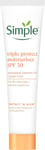 Simple Protect 'N’ Glow Triple SPF 30 Moisturiser, Lightweight, Antioxidant 40ml