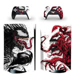 1set Anti-Scratch Venom Carnage Skin Stickers Decal for PS5 Disc Edition Console