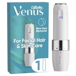 Venus for Facial Hair & Skin Care, Face Trimmer for Women, Mini Facial Hair Remover, Compact and Portable Electric Shaver for Women