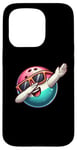 Coque pour iPhone 15 Pro Bowling Ball Dabbing Sunglasses Bowler Player Kids Boys Men