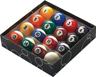 PowerGlide 16 Ball Pool Billiards Set | Spots and Stripes | Tournament | 1 7/8" / 47.5mm Diameter | Boxed