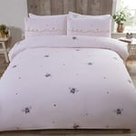 Rapport Home Blush Pink Single Duvet Cover Set - Bee Mine Bedding Set