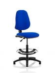 Eclipse I Lever Task Operator Chair Blue With Hi Rise Draughtsman Kit