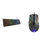 The G-Lab Keyz Platinium Clavier Mécanique Gamer AZERTY FR Red Switch Low Profile & Kult Nitrogen Neutron Souris Gamer Filaire Haute Précision - Capteur Optique 7200 DPI