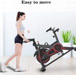 WEI-LUONG Foldable Exercise Bike Cycling Bike Indoor Cycling Spin Bike Bicycle Cardio Fitness Cycle Trainer Heart W/LED Display Exercise Bikes Stationary Indoor - Black folding